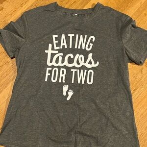 Eating Tacos for Two Tshirt- pregnancy announcement.